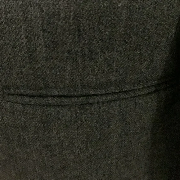 Sag Harbor 100% Wool Heathers Charcoal One Button Blazer Jacket Size 14 - Picture 3 of 5